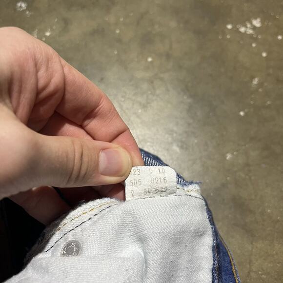 Vintage 80s Levi's 505 Dark Wash Regular Fit Jeans 33x32 - Picture 4 of 4